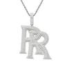 Necklace maschile Hip Hop Necklace Roddy ricca di ciondolo per lettere Royce Double La Rolls ...