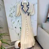 Yuoomuoo Brand Mastichible Maxi Dress 2024 Elegante giubbotto per maglione da donna con camicia lunga ricamata da donna 240429