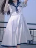 Vestidos casuais 2024 estilo acadêmico japonês doce feminino colarinho de marinheiro kawaii vestidos feminino lolita verão fofo jk
