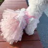 Vêtements de chien chat tutu robe d'été vêtements pour animaux de compagnie mignon robes de vêtements de fille