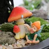 Décorations de jardin Fairy Mushroom Decor Plant Pot petites statues extérieures