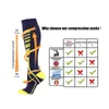 Chaussettes hosiery 2022 Nouvelles chaussettes de compression sportive fonctionnelle infirmière anti-fatigue bass de veau en nylon chaussettes de compression élastique y240504