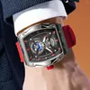 Armbanduhr Lige Square Man Watch Fashion Casual Sport Silicon Militär großes Zifferblatt Chronograph wasserdichte Quarzuhren für Männer Reloj
