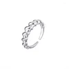 Cluster anneaux 925 Horn taureau en argent sterling ouvert pour les femmes engagement mariage vintage de bijoux de luxe accessoires en gros bijoux