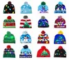 16 Style LED Christmas Halloween Chapeaux en tricot Kids Baby Moms Mériens d'hiver Pumpkin Snowmen Caps Crochet ZZA8680454