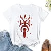 Polos de femmes Lilith Symbole Blood Petales T-shirt Kawaii Vêtements mignons Tops Summer Top Spring Femmes 2024