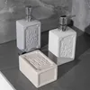 Flytande tvåldispenser keramisk badrum skummande påfyllningslotion Sub Bottling Body Wash Conditioner för badrumskökdekor