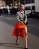 Faldas hobby alto bajo naranja mini falda cintura para mujer casual ropa de color hecho a medida vestidos de diseño de moda