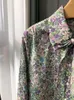 Blouses pour femmes Ribbon Clit à noeud papillon Floral Coton Imprimé Français Romantique Fres