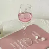 Verres à vin rouges à rose en rose Verre en forme de rose avec feuilles colorées 150400 ml de cocktail en gobelet en forme de gobele 240429