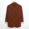 Chemises décontractées pour hommes Green Red Plaid Man Chemitboard Shirt Long Sleeve Vintage Funny Blouses Automn Design Tops Big Size 3xl 4xl