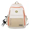 Backpack 2024 School School High School e College Junior Student de grande capacidade Moda média