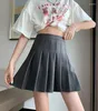 Jupes d'été haute taille mini plissée coréenne féminine courte faldas streetwear style preppy genou jupes sécurité tennis doublé saia