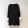 Robes décontractées 2024 Décoratifs de revers pour femmes printemps Appice à une robe de chemise à volants Y2K de haute qualité de style coréen jupe droite