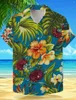 Casual shirts voor heren bloemenplanten Vakantie Hawaiiaans shirt Outdoor Holiday Summer Turndown korte mouw Red Blue Mint Green
