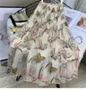 Sequin Mesh Embroidery Dragonfly Long Skirt Women039s Spring And Summer Slim High Waist Pleated Sweet Midi Tulle Skirts Female 5296179