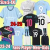 S-4xl Haaland Quarta maglie da calcio 23 24 25 de Bruyne Mans Cities Grealish Gvardiol Foden 2024 2025 Special Terza Shirt da calcio uomini Kids Alvarez Rodrigo Uniforms