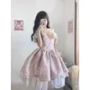 Robes décontractées mode élégante robe de robe de bal princesse douce couture de couture à lacets mince pour les femmes hautes lolita