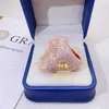 Nieuw ontwerp GRA -certificaten Pass Diamond Tester Rose Gold Golde 925 Silver Hip Hop VVS1 Moissanite Diamond Cross Ring Man Cadeau