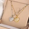 Anhänger Halskette Luxus glänzend Zirkon Herz Halskette für Frauen Edelstahl Kette Hochzeit Verlobungsfeier Schmuck Geschenke