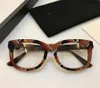 Luxuryfashion Women Brand Designer 0033O Lunettes Hollow Out Optical Lens Square Full Fild Black Tortoise Bing Bing est livré avec CAS8448960