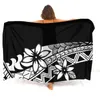 Sommer -Vintage -Design Polynesischer Stammesstamme ethnischer Druck Großgröße Ladies Custom Beach Coat Smock Schal Sarong 240423