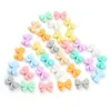 10pcs Crown Silikonperlen Baby Zahnen Spielzeug Food Grade Butterfly DIY Schnullerkette Anhänger Zubehör Zähler 240420