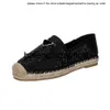 prades skor p pradshoes märkesvaror kvinnor triangel casual skor platt espadrilles strass kristall utsmyckad loafer fiskare sko sandaler halm sula duk snea