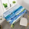 Table Cloth Summer Sky Theme Cover Light Luxury Oil Painting Sunflower Printed Room Decor Dining