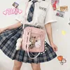 Torby szkolne japońskie urocze przezroczyste iTabag Preppy ramię crossbody dla studentów Słodka dziewczyna JK Square Messenger