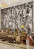 Wallpaper 3d PO Custom 3d European Retro Roman Statues Wall Mural Restauranti Soggio