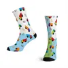 Chaussettes masculines jouet camion camion excavateur hétéro masculin mens femmes bas de printemps polyester harajuku