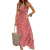 Robes de fête robe longue pour les femmes 2024 Summer plage bohème vestido robe robe vestime féminin y2k jupe florale élégante