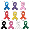 Broches pack van 5 borstkanker en aids -bewustmakingspennen lint broche pin duurzaam corsage legeringsmateriaal emaille