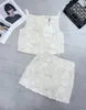 Projektantka damska dwuczęściowa sukienka spódnica Summer Nowy mały pachnący styl pikantna dziewczyna świeża i odchudzająca cekinowa cekina kwiat krótka spódnica dla kobiet