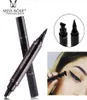 New Miss Rose Eyeliner Liquid Make Up crayon imperméable Black Doubleed Makeup Stamps crayon321T7485738