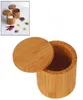 Pot d'assaisonnement en bois pot bambou épice shaker sucre sel poivron herbes bouteille de rangement