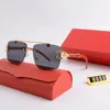 Framelösa solglasögon designer solglasögon för män kvinnor genomskinliga lyxglasögon sommar polariserade skyddsglasögon adumbrala fritidsglasögon UV400