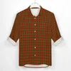 Męskie koszule Red Zielona Koszula Plaid Autumn Vintage Check Man Cool Bluzki z długim rękawem Graphic Y2K Ubrania plus rozmiar 3xl 4xl