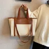 Drawstring Large Tote Bags For Women Top Trends 3 Layers Leather Shoulder Bag 2024 Design Work A4 Satchels Office Laptop Ladies Handbag