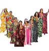 Dames039s tracksuits dames 4 -delige set African Dashiki mode lange tops beha sjaal brede broek vier delige pak feestjurken fo1491931