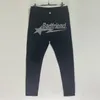 Luxury Mens Black Stretch Slim Fit Hole Jeans Drilling Designer Punk Trousers Street Denim Rhinestone Pencil Pants Y2K 240426