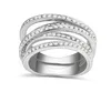 New arrival for famous brands design nickel plated Spiral wedding rings made with Austrian elements crystal gift2343970