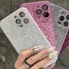 Luxo Full Diamond Rhinestone Telefone com filme de lente para iPhone 15 Plus 14 13 11 Moda Ladies Flash perfura