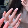 Emmabeauty maïspoeder slang handgemaakte druk op nagels pure verlangen ijs transparante blush zachte whitening luxueusno24605 240430