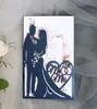 Laser Cut Braut und Bräutigam Hochzeitseinladungskarte Liebe Herz Gruß Valentine039s Day Party Favor Dekoration2497901
