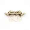 50pcs / lot Butterfly peignes accessoires de cheveux accessoires de cheveux peignes de dents droites cheveux épiches de cheveux Clips côté vide de mariage nuptial