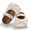 First Walkers Baby Spring and Autumn Cute Bow Upper PU Soft Rubber Bottom Anti slip Princess Shoes Newborn Casual Walking 0-18M H240504