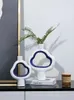 花瓶形状のクリエイティブセラミック花瓶クラウドアートフラワーデスクトップホリデーデコレーション乾燥中空の結婚式の磁器