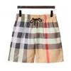 British Designer Shorts Heer en dames designer shorts Casual Plaid Shorts Summer Beach broek losse zwembroek Trek touw elastisch ademend snel droog